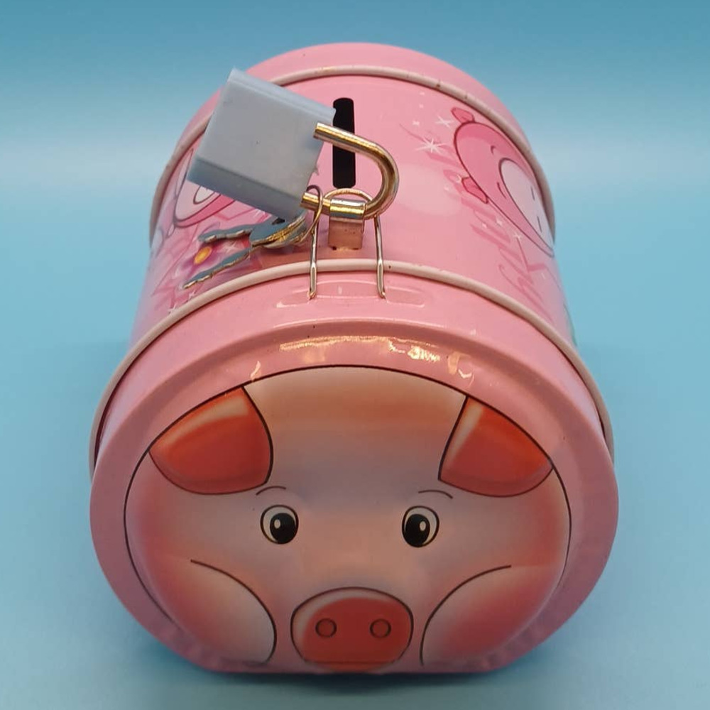 Piggy Bank with Lock & Key Set NEW by Bininiu of Japan